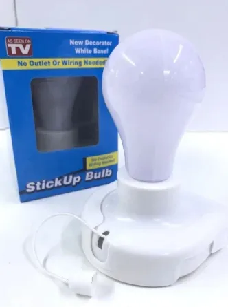 LED лампочка автономна підвісна світлодіодна на батарейках портативна лампа на липучці в шафу настінний нічник Stick Up Bulb ART 6 Одеса