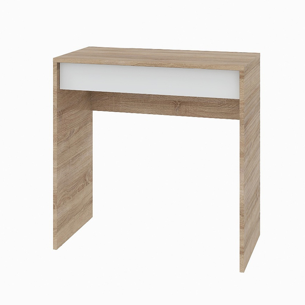 Стол письменный Мини с выдвижным ящиком Эверест Сити-750 75,2х38х74,6 см Дуб cонома/Белый (DTM-071106) Львов - изображение 2