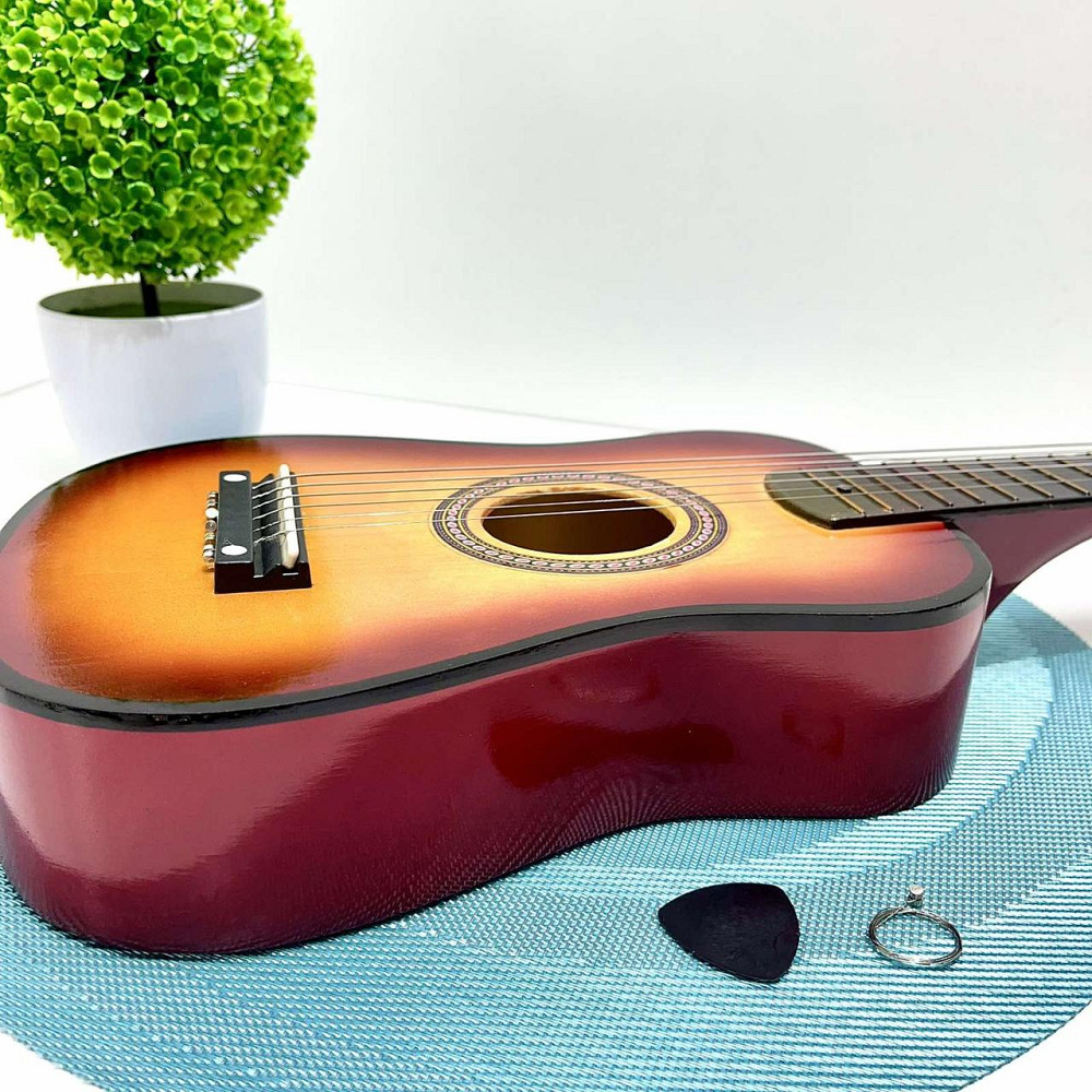 Гітара дерев'яна дитяча 6 струн Жовто-червона (M 1369) Чернигов - изображение 5