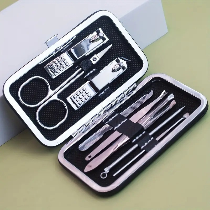 Набор инструментов для маникюра и педикюра в кейсе,пинцет,пилочка,ножницы в наборе 8 шт, цвет серый Каменец-Подольский - изображение 9