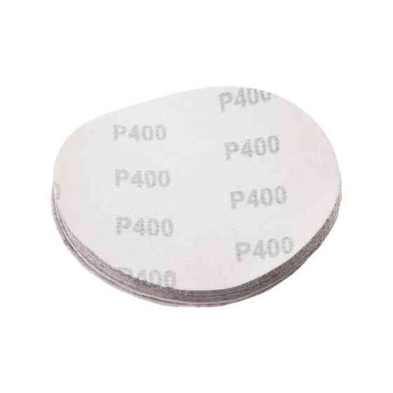 Круг наждаковий на липучці 125 мм, папір клас E, щільність 220 г/м², К400, 10 од. INTERTOOL BT-0569 Київ