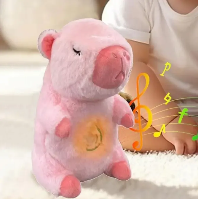 Розовый Интерактивная дышащая Капибара Snuggle Pulse CapyBuddy 30 см мягкая плюшевая игрушка Коломыя - изображение 1