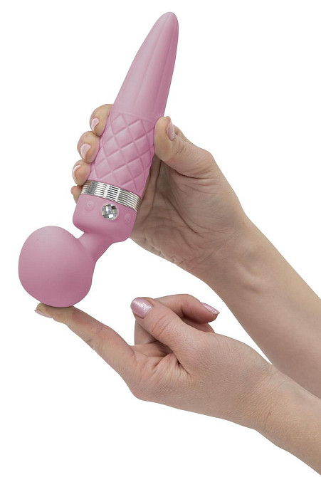 Вибромассажер 2в1 PILLOW TALK - Sultry Pink, классический массажер и вибратор с ротацией, подогрев Sex Aura Киев - изображение 7