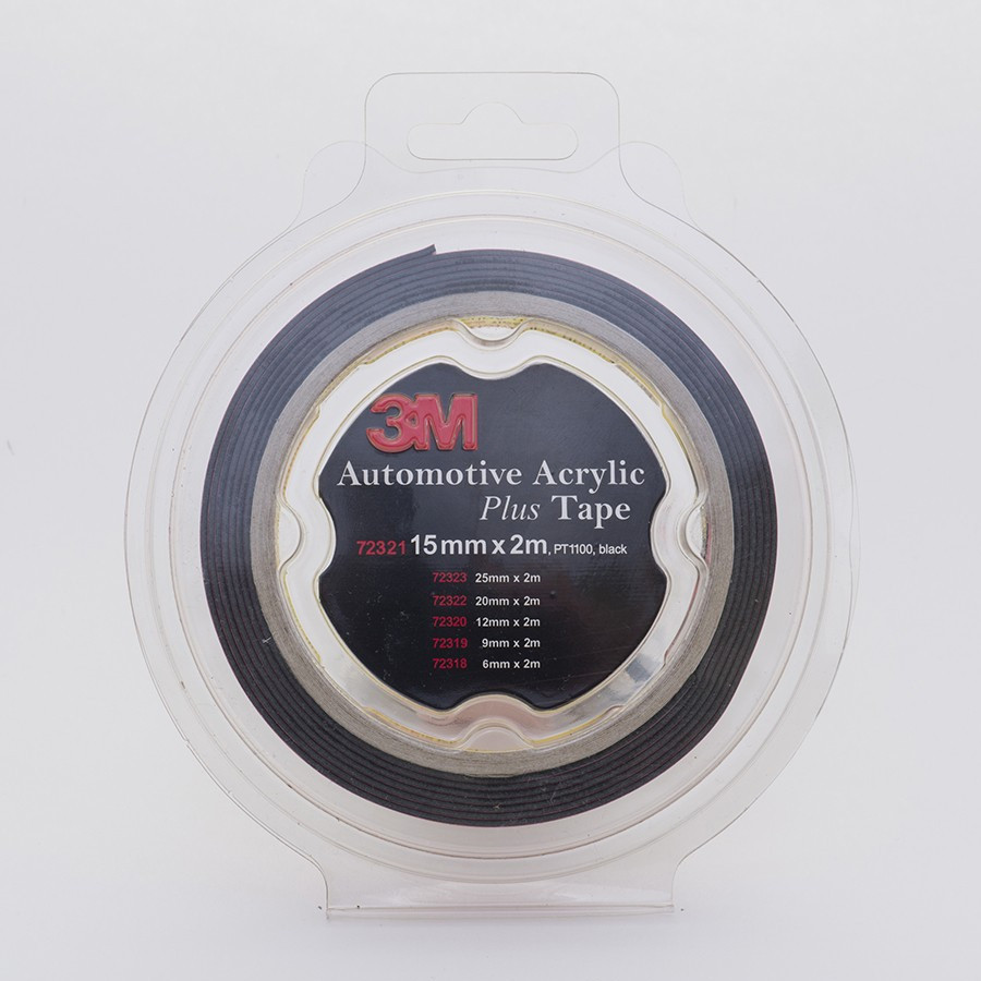 Скотч двосторонній 15мм х 2м 3M 1100 "Plus Tape" чорний, 70321 Київ - фото 1