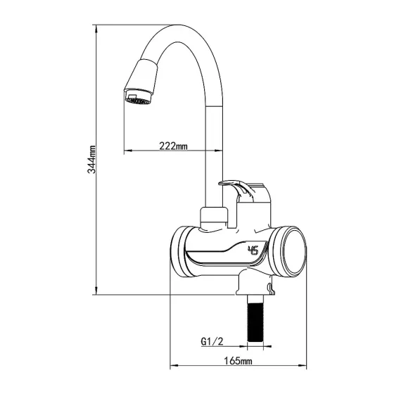 Проточный водонагреватель для кухни WEZER SDR-A07PT белый с датчиком темп. Киев