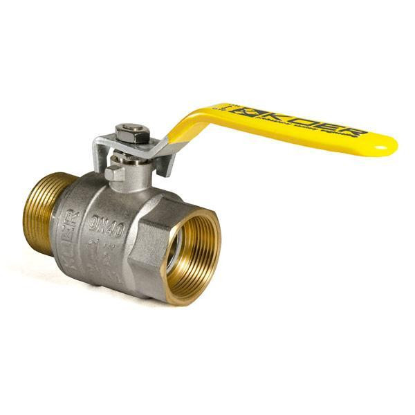Кран кульовий KOER KR.215.G - 1 1/2" FM ГШВ YELLOW, ручка "важіль" жовта (KR0126)   ( 21491 ) Харків - фото 2