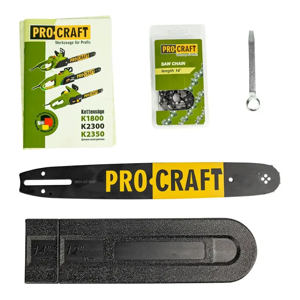 Ланцюгова пила електрична Procraft 35 шина Електропила K1800 пила для дерева для заготівлі дров і обрізання 1800 Вт Львів - фото 9