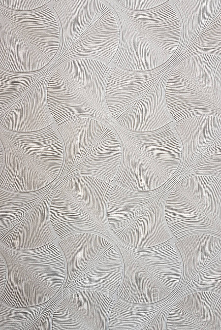 Шпалери вінілові на флізеліні AdaWall Omega1.06х10 геометрія 3д фігури напівкруги смуги бежеві 23201-3 Київ - фото 1