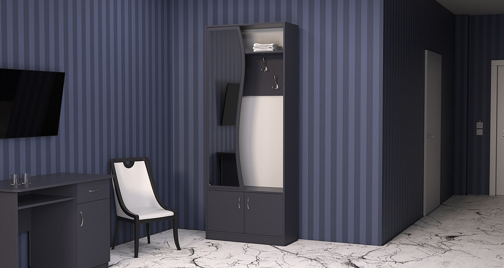 Прихожая ГКШ-3, Антрацит, 840/350/2100 Львов - изображение 2