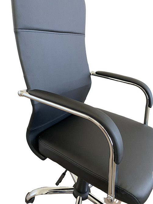 Офісне крісло керівника Tehforward Helios хром Tilt Чорний Дніпро - фото 5