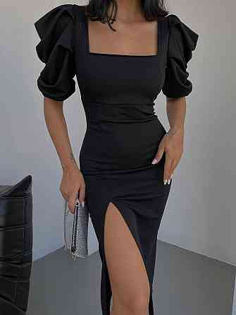 Женское праздничное облегающее платье с разрезом креп-дайвинг Одесса