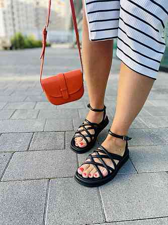 Olli Босоніжки жіночі OLLI Л-1-0110 чорні (літо, шкіра натуральна) (5267) 37 Коломия