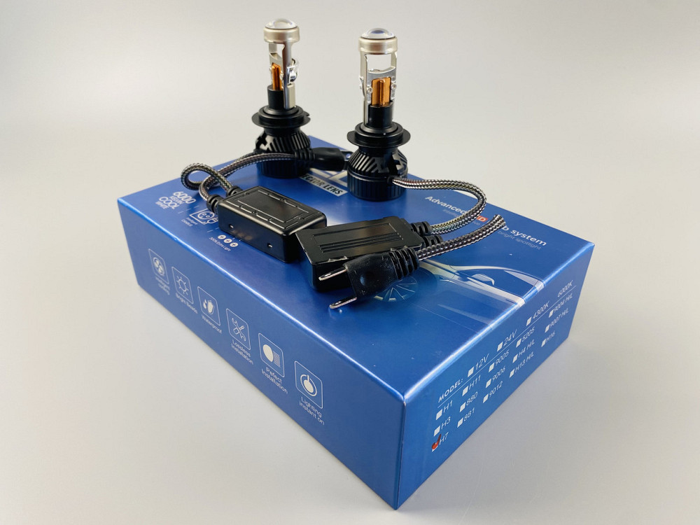 Світлодіодна лампа. (К-кт 2 шт) 12V-36V 90W set (реальних ватів) LED + лінза + чітка світлотінева межа Мукачево - фото 7