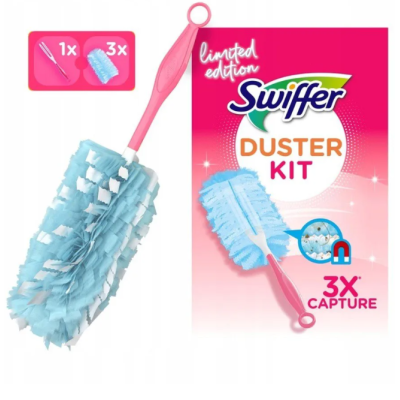 Щітка для збирання пилу Swiffer Pink піпідастр + 3 змінні насадки Львів - фото 1
