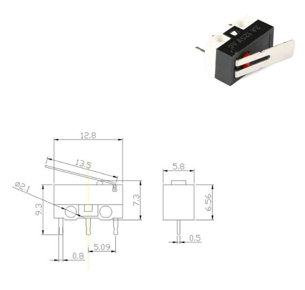 Мікроперемикач Micro Switch (002) with handle Полтава - изображение 1