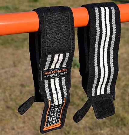 Бинти для зап'ясть (кистьові бинти) Power System PS-3500 Wrist Wraps Grey/Black (пара) Луцьк