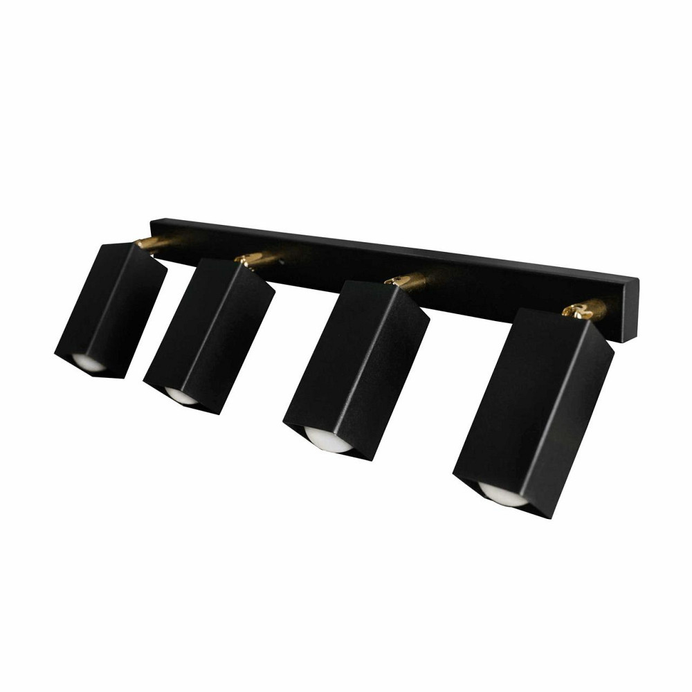 Потолочный поворотный светильник накладной 4 плафона Е27 черный Crocus SQ 1105-4 Киев - изображение 3