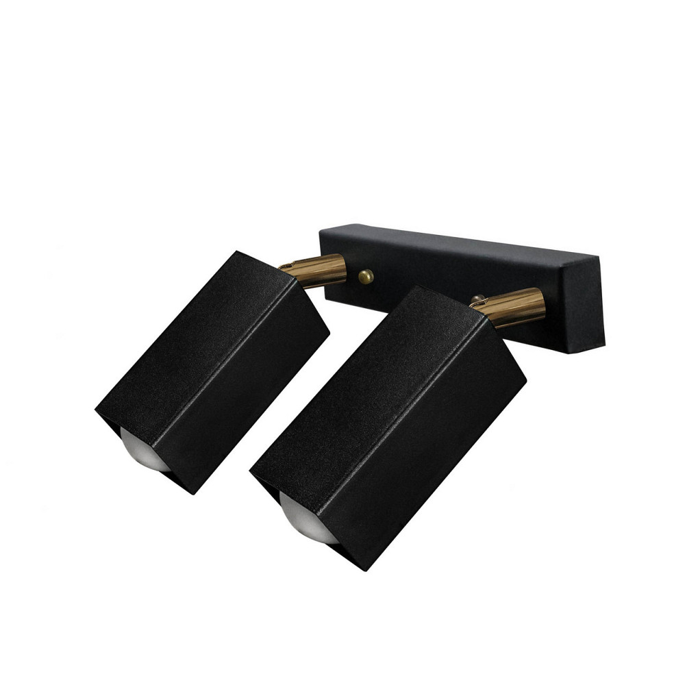 Потолочный поворотный светильник накладной 2 плафона Е27 черный Crocus SQ 1105-2 Киев - изображение 2