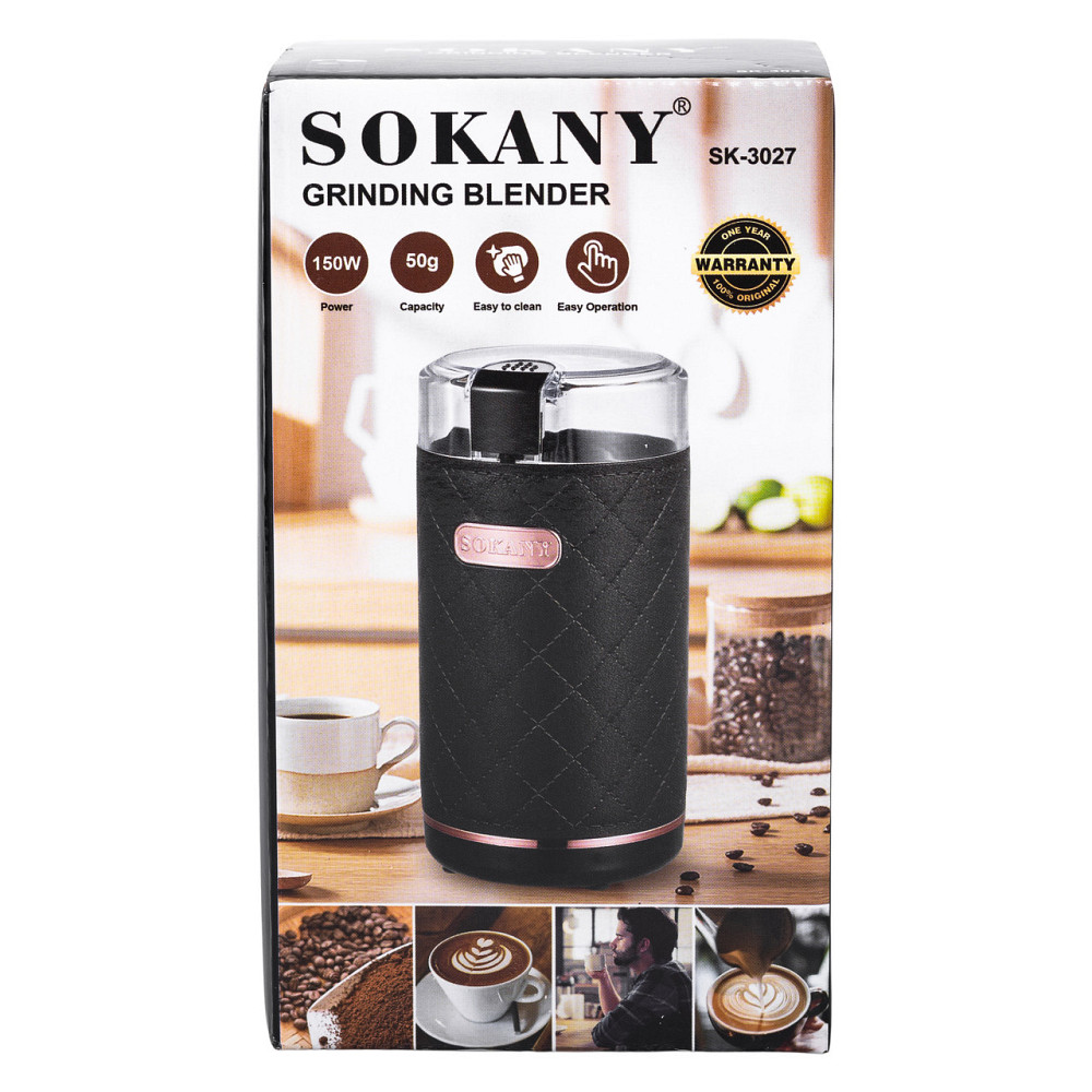 Кофемолка электрическая Sokany 150 Вт Белая Lugi SK-3027W Киев - изображение 10