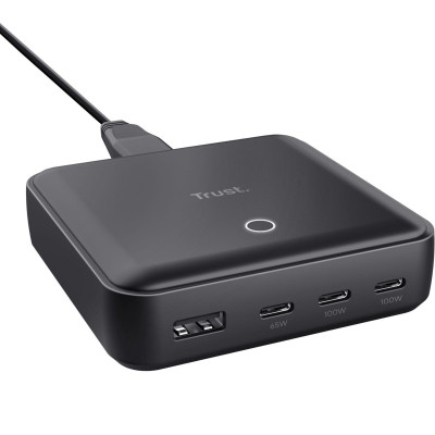 Зарядное устройство Trust 3xUSB-C + USB-A 100W PD black (25242_TRUST) Винница - изображение 1