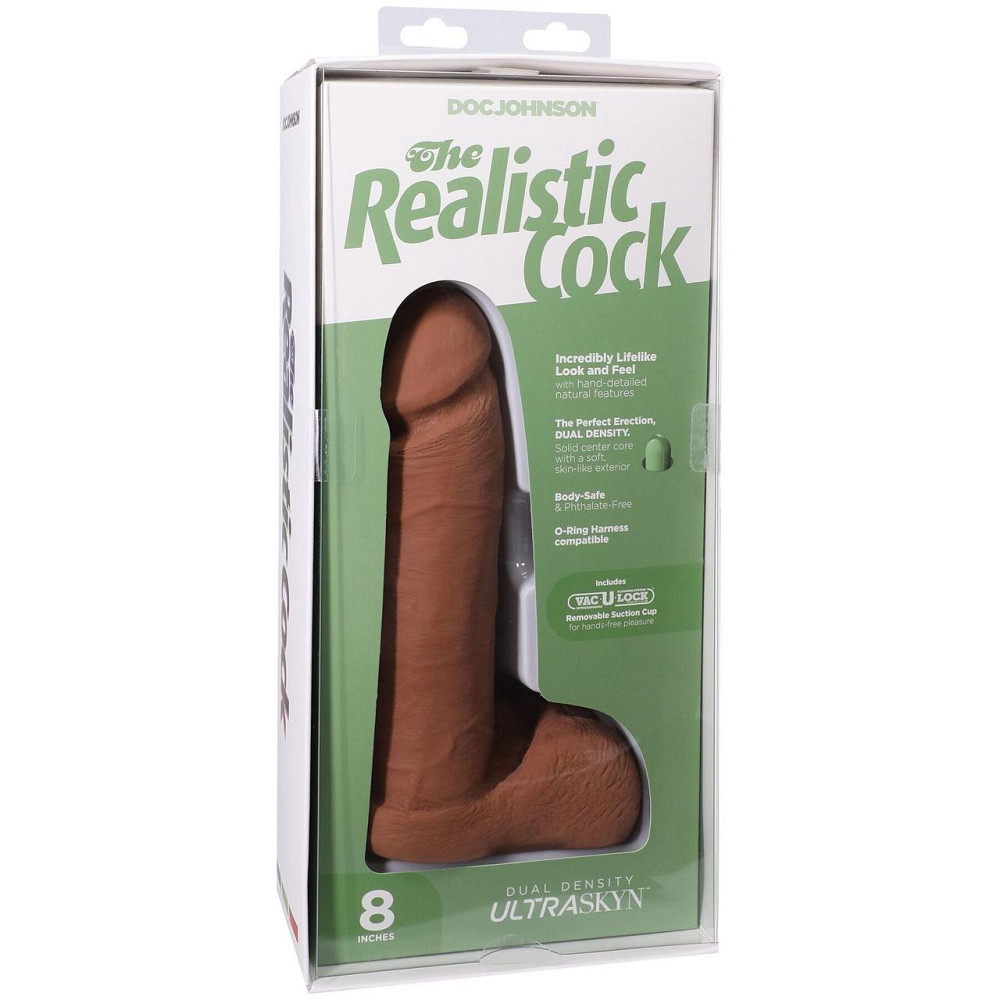 Фаллоимитатор Doc Johnson The Realistic Cock ULTRASKYN - 8 Inch with Balls Caramel Sex Aura Киев - изображение 8