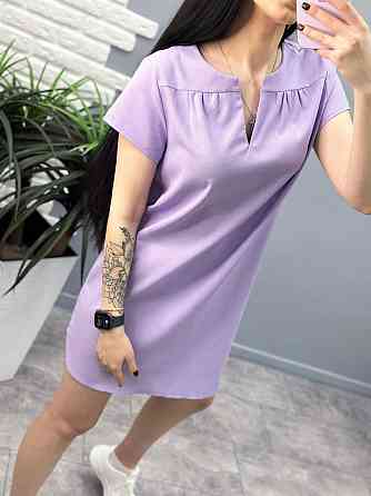 Свободное летнее платье из льна 