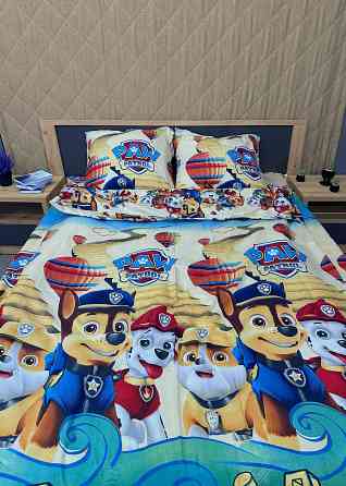 Комплект детского постельного белья Фланель, Koloco Полуторный 150х210 с разноцветным принтом (88-062) Киев