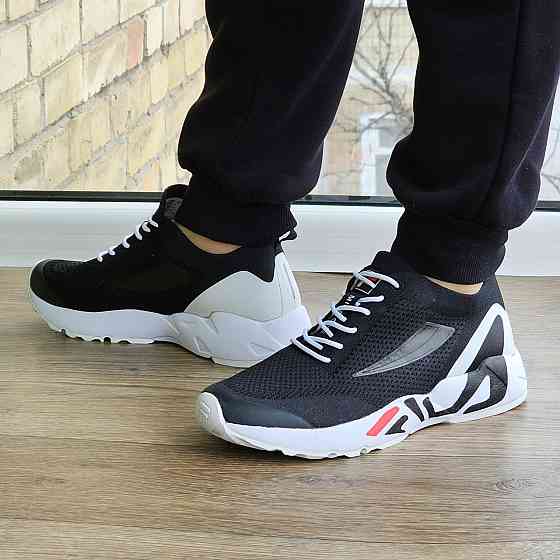 Кросівки FILA Чорні Чоловічі Філа Тканинні Літні для бігу (розміри: 41,42,43,44,45) Дніпро