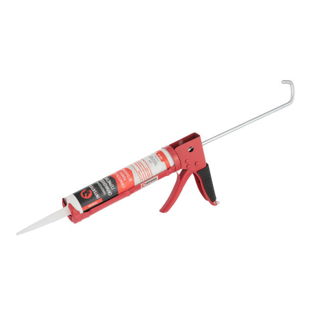 Пистолет для выдавливания силикона, 300 мл, прорезиненная рукоятка INTERTOOL HT-0023 Киев - изображение 2