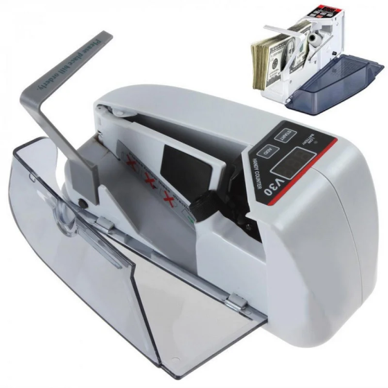 Портативный счетчик банкнот UKC V30 ручной с функцией подсчета и питанием от сети и батареек Одесса