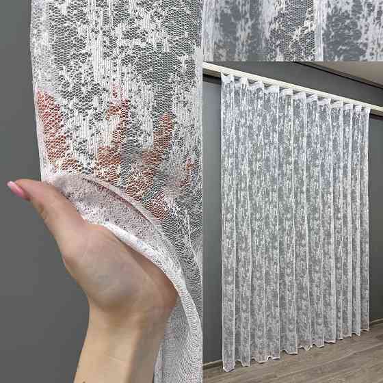 Тюль VR-Textil 703т Мармур Al-1 Жакард Білий 300х270 см (42-0431) Київ