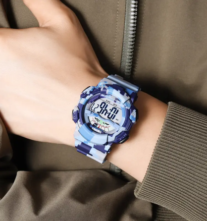 Чоловічий спортивний годинник Skmei 2153 (Синій камуфляж) Київ