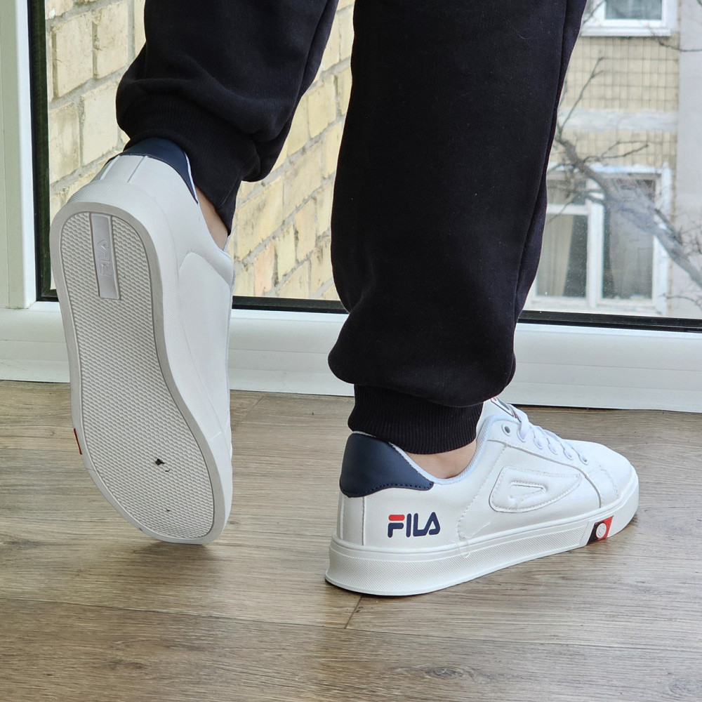 Мужские Кроссовки FILA Белые Кеды Фила Кожаные (размеры: 40,41,42,43,44) Видео Обзор Днепр - изображение 4
