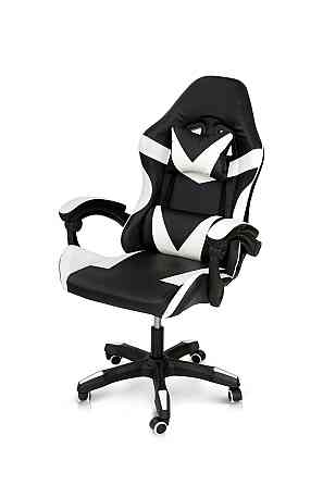 Крісло геймерське Слім, чорний/білий Київ