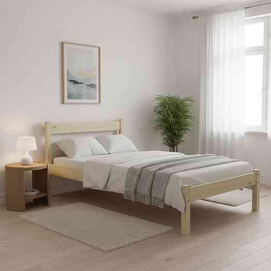 Односпальне дерев'яне ліжко Mebigrand MG01 Прозорий лак 90х200 см (MBG-21878) Дніпро