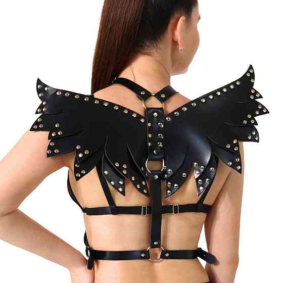 Жіноча портупея Art of Sex - Wings чорна L-2XL, екошкіра Sex Aura Київ