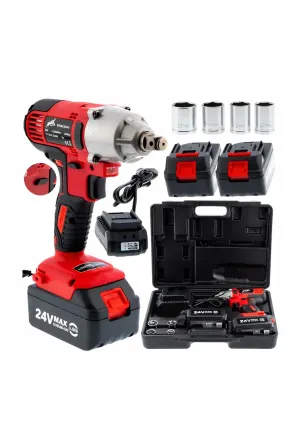 Электрический гайковерт 24V с 2 аккумуляторами, RED MA752 Коломия