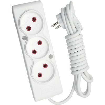 Мережевий подовжувач TECCO 2м 3 поста white (8681277841866) Вінниця - фото 1