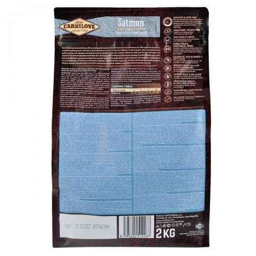 Корм сухой Carnilove Cat Sensitive and Long Hair для длинношерстных кошек с чувствительным пищеварением с лососем 2 кг Киев