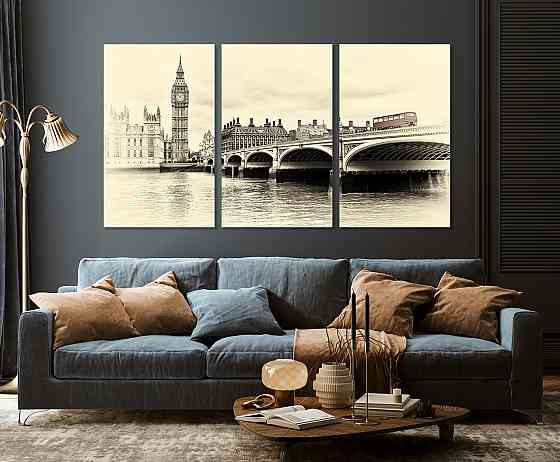 Модульная картина в гостиную / спальню Велика Британія   ART-083_3A 100х150 см Киев
