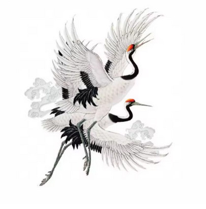 Термонаклейка на одяг Журавлі Київ - фото 1