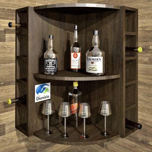 Настенная винная полка 