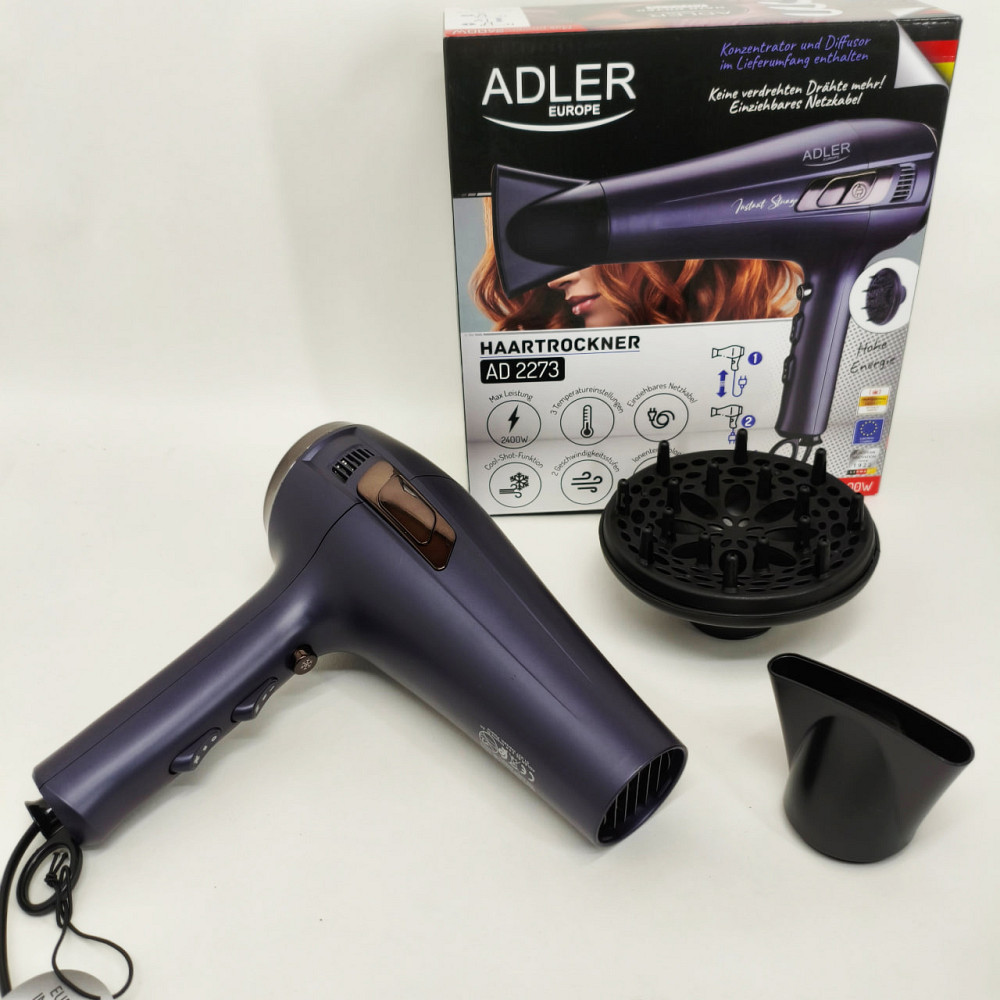 Фен з втягуючим шнуром Adler AD 2273 2400Вт FC-54 Львів - фото 16