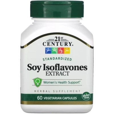 Витаминно-минеральный комплекс 21st Century Соевые Изофлавоны, Standardized Soy Isoflavones Extract, 60 вегетарианс (CEN-22306) Винница - изображение 1