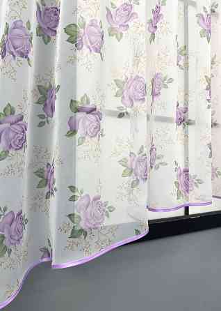 Кухонная арка VR-Textil № 000к белый с сиреневым 280х150 см (51-237) Киев