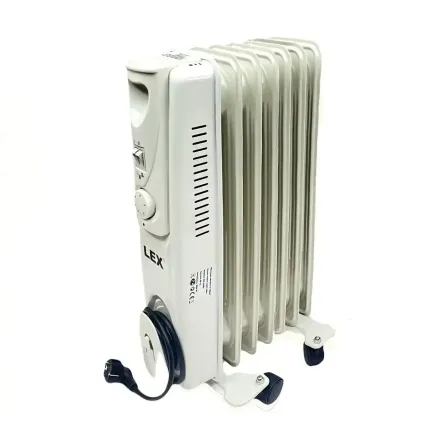 Обігрівач масляний LEX LXHY-15G1 — 7 ребер, 1500 Вт, безпечний, Чехія Львів