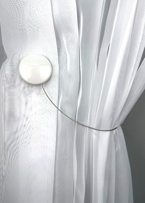 Магниты для штор и гардин Круг 2 шт Белый (81-285) Киев - изображение 4