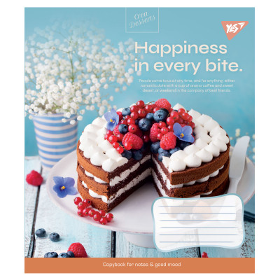 Тетрадь Yes А5 Desserts 96 листов, линия (766506) Винница - изображение 1