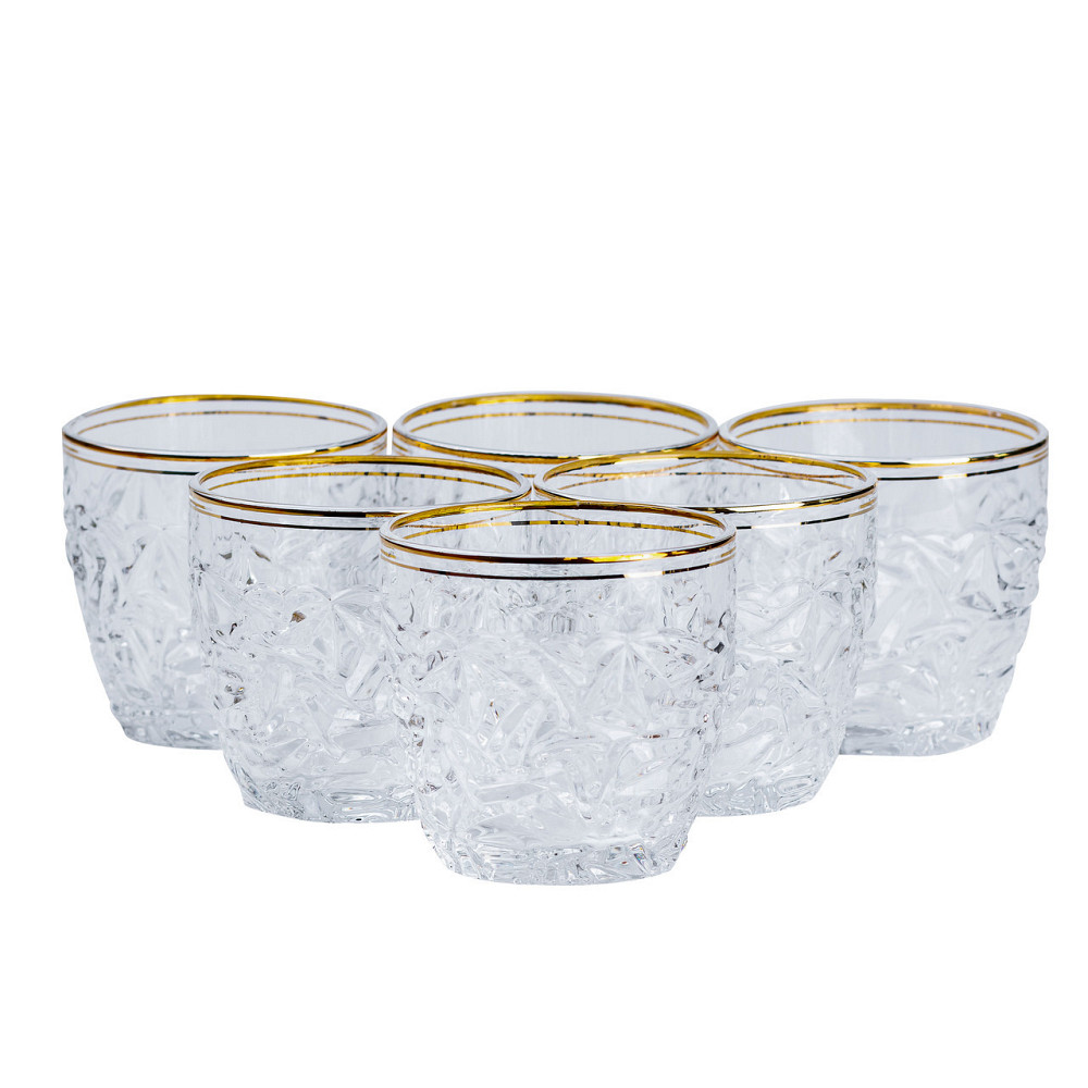 Набір склянок із 6 штук по 300 мл скляний прозорий HP554 Київ - фото 1