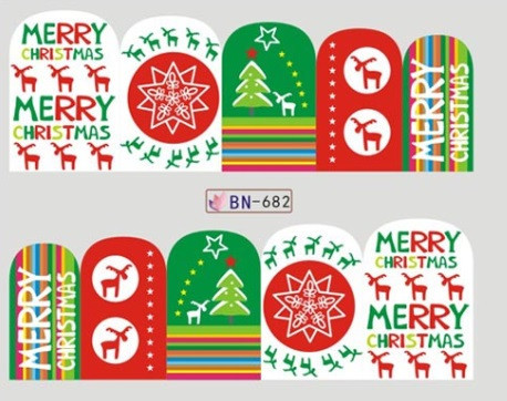 Новогодние наклейки на ногти BN-682 Киев - изображение 1